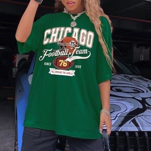 SHEIN oversized graphic shirt 💚